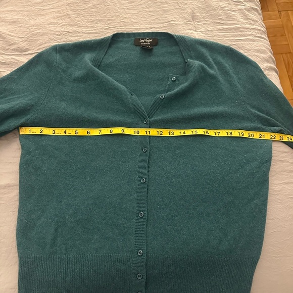 Teal Lord & Taylor Cashmere Cardigan - Picture 5 of 5